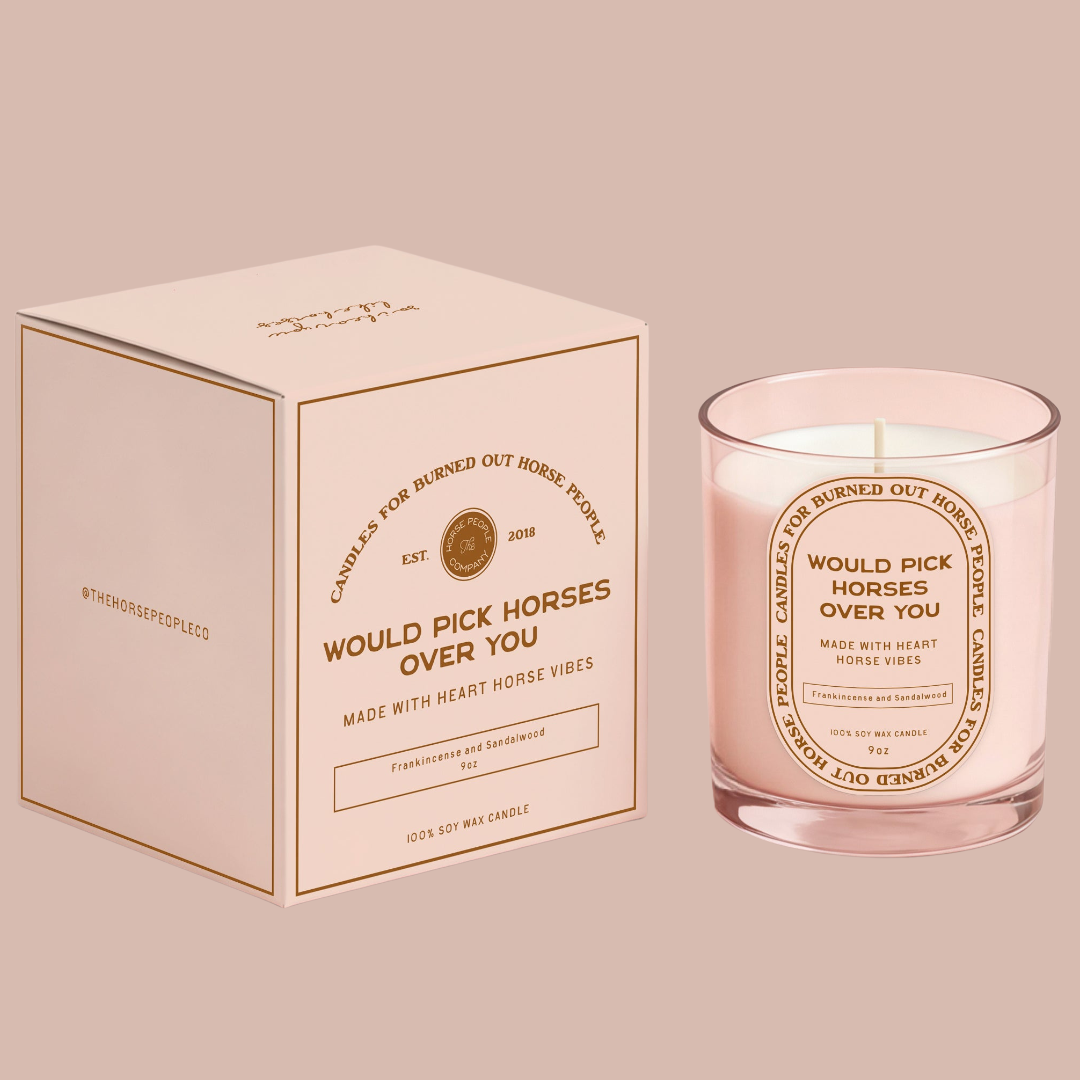 WOULD PICK HORSES OVER YOU Candle | Sandalwood