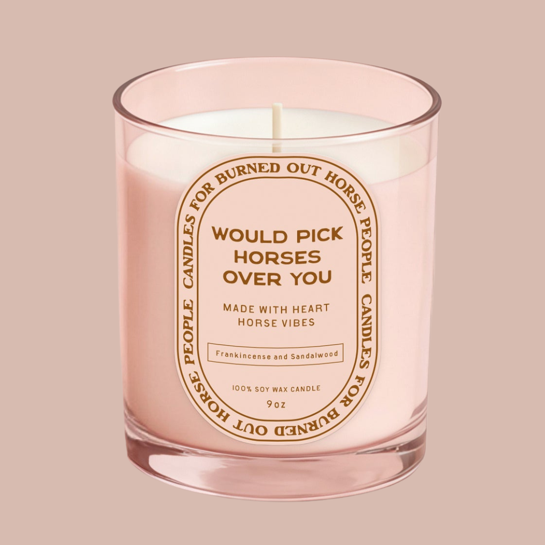 WOULD PICK HORSES OVER YOU Candle | Sandalwood