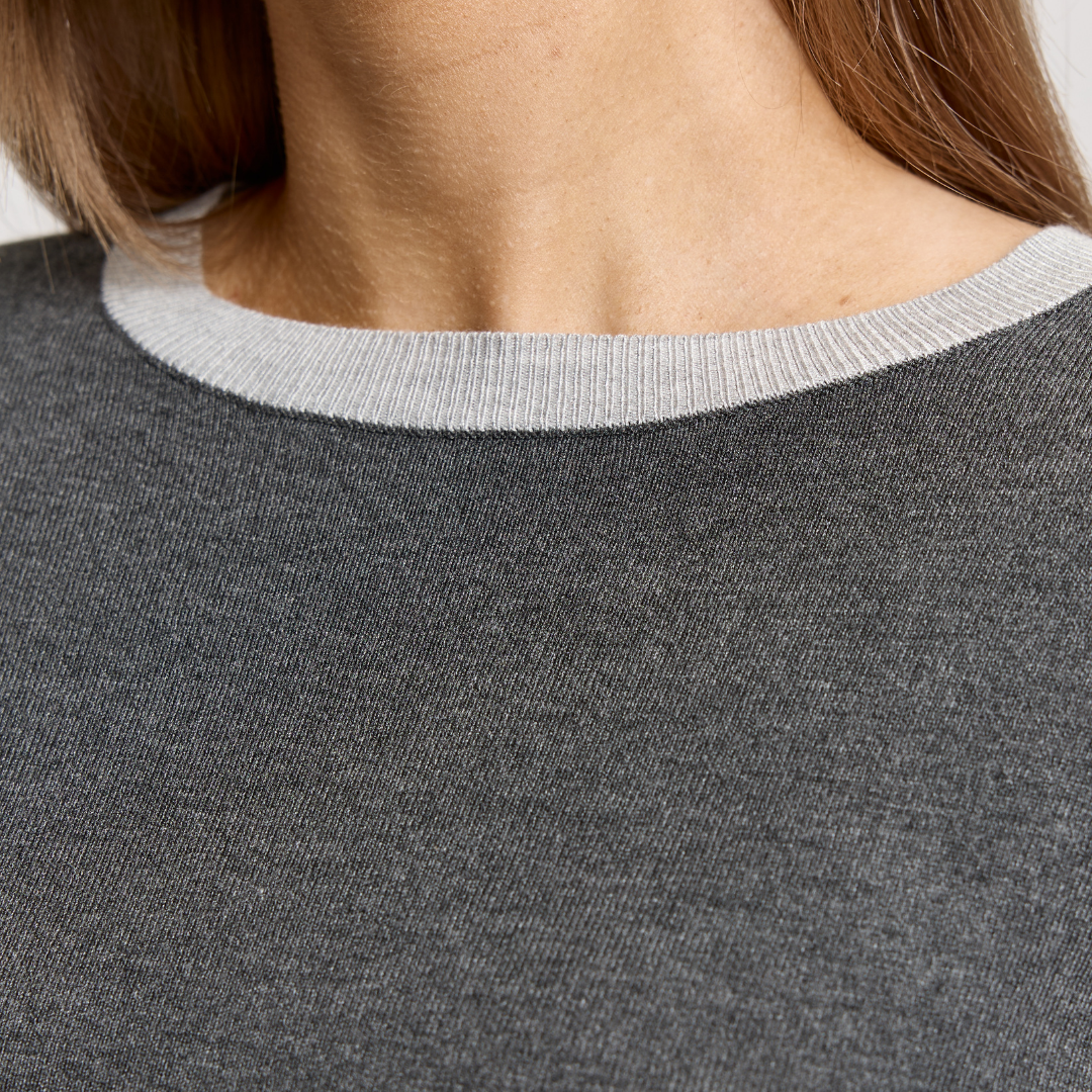 TKEQ ESSENTIAL™: Contrast Crewneck | Grail