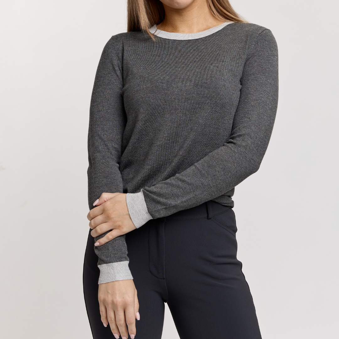 TKEQ ESSENTIAL™: Contrast Crewneck | Grail