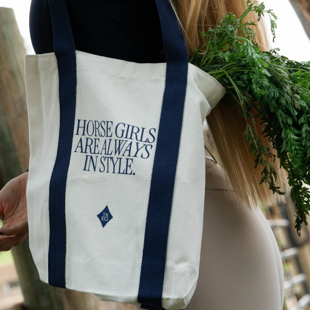Horse Girls Tote Bag | Classic Navy