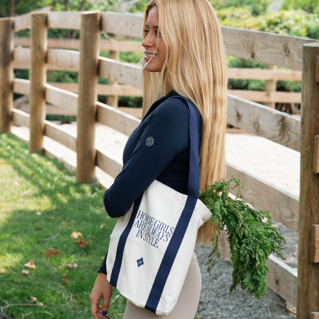 Horse Girls Tote Bag | Classic Navy