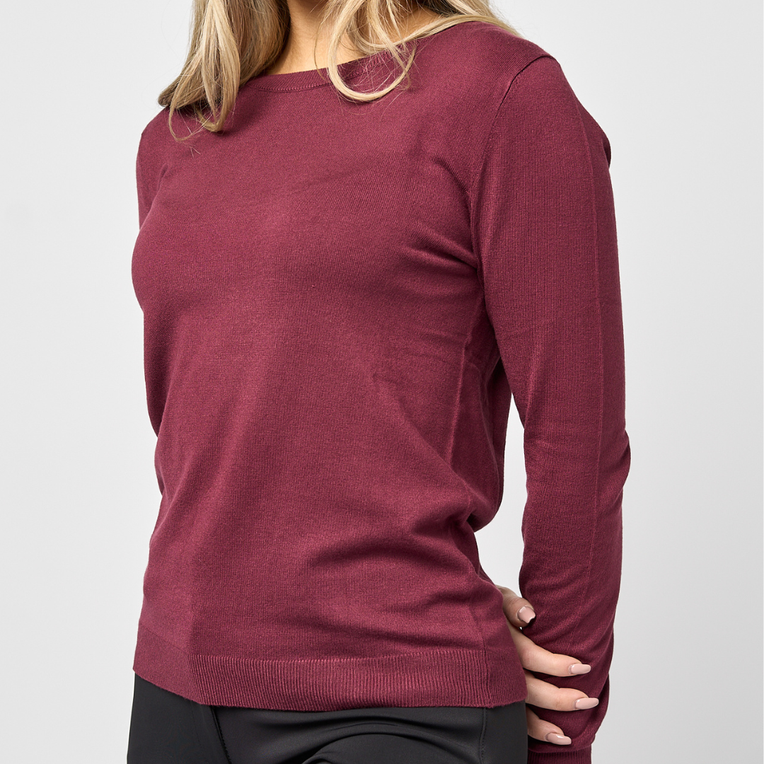 TKEQ ESSENTIAL™: Crewneck Sweater | Berry
