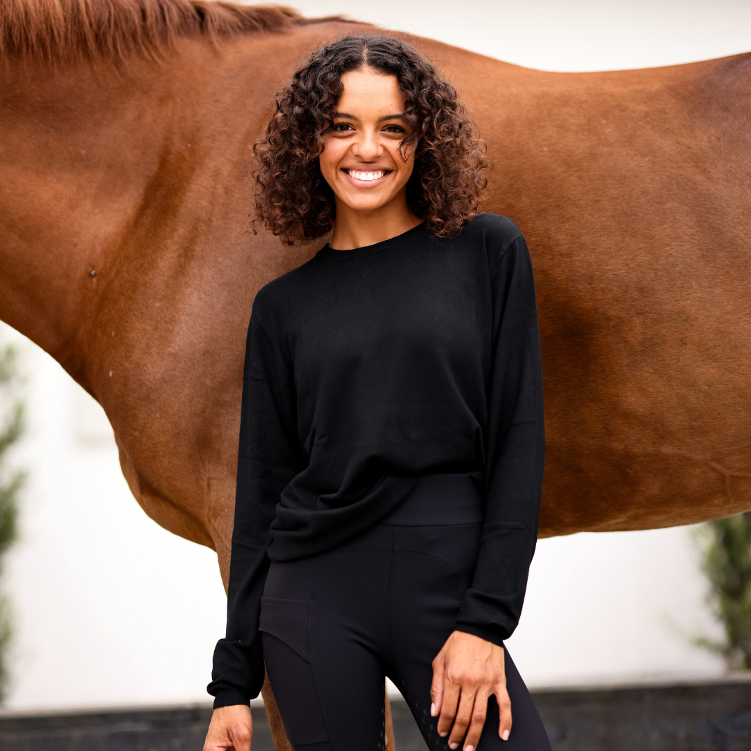 TKEQ ESSENTIAL™: Boyfriend Sweater  | Classic Black