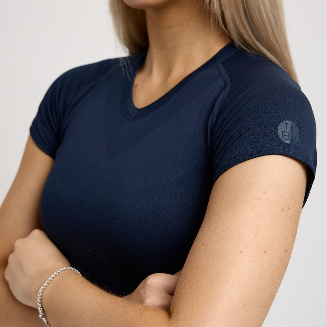 The 'KENNEDY' Seamless 2.0 V Neck Short Sleeve | Classic Navy