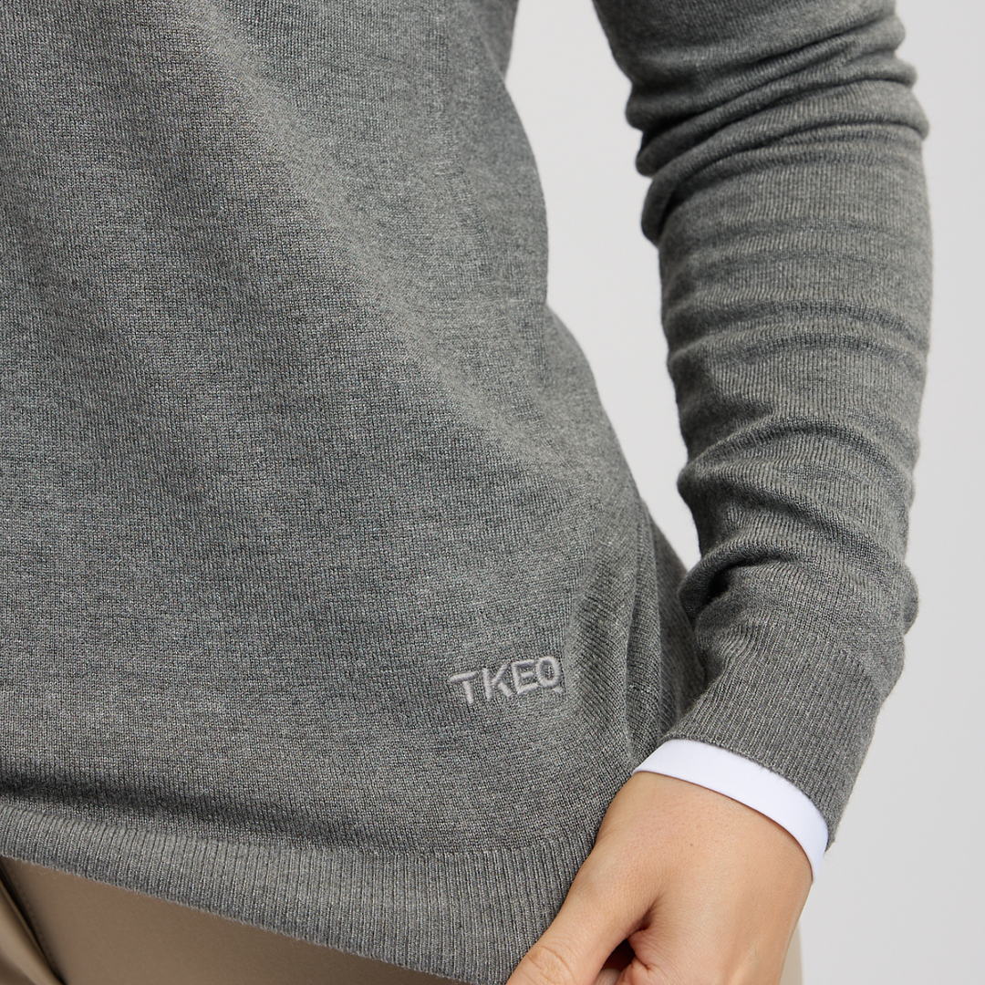 TKEQ ESSENTIAL™: V-Neck Sweater | Graphite