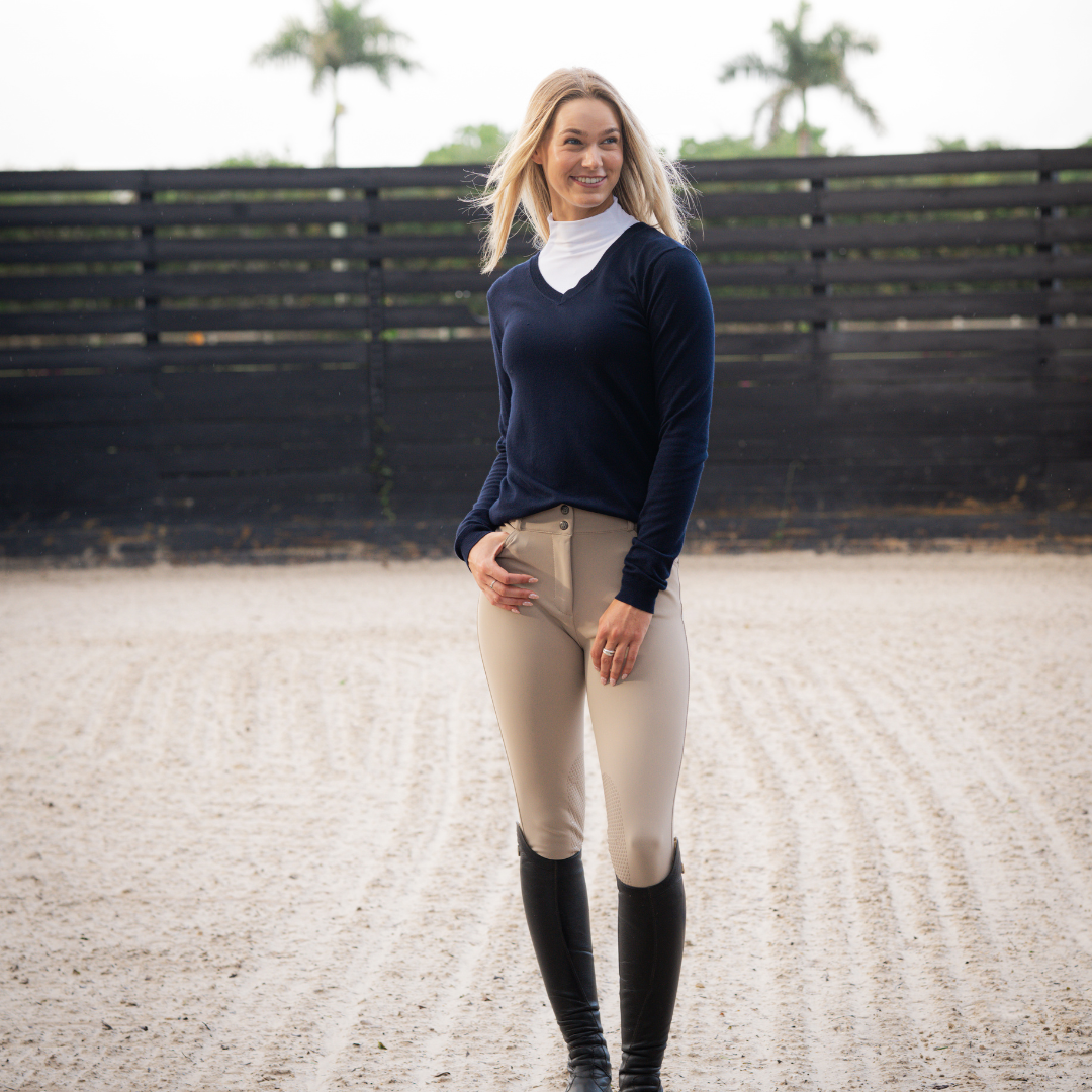 TKEQ ESSENTIAL™: V-Neck Sweater | Classic Navy