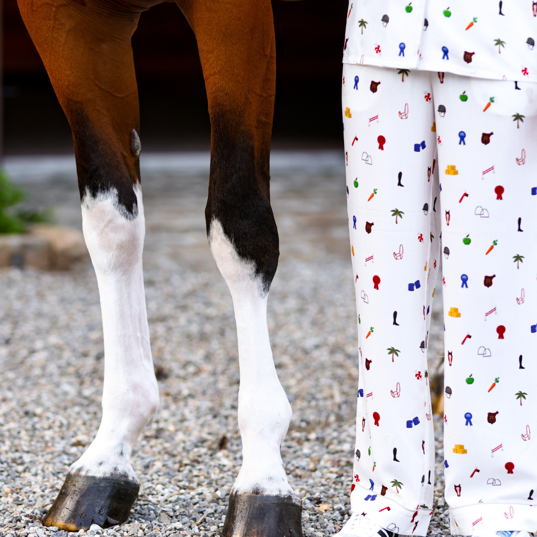 Horse Girl Dreams PJ Set | Classic White