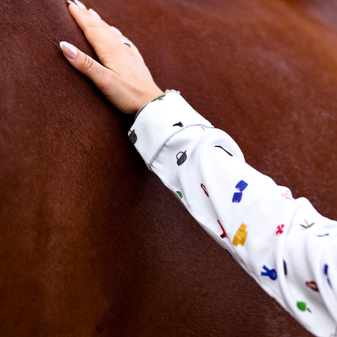 Horse Girl Dreams PJ Set | Classic White