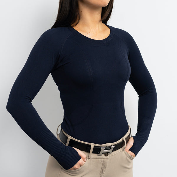 The 'KENNEDY' Seamless Long Sleeve | Classic Navy